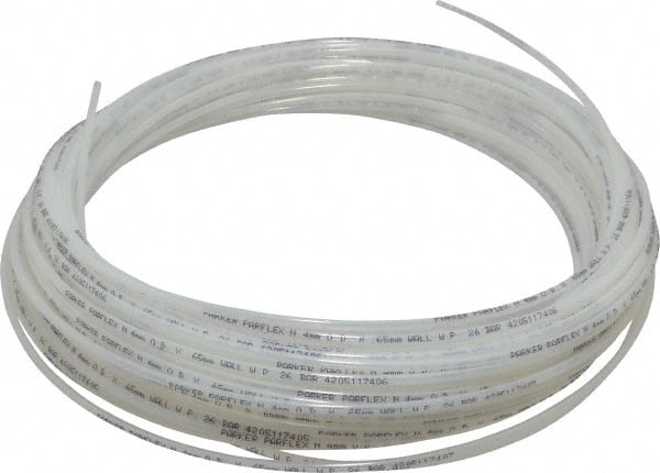 Parker - 4mm OD, 100' Long, Nylon Tube - Natural, 300 Max psi, -65 to 200°F - Exact Tooling