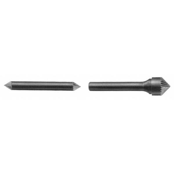 Made in USA - 3/32" Head Diam, 3/32" Shank Diam, 60° Solid Carbide Countersink - Exact Tooling