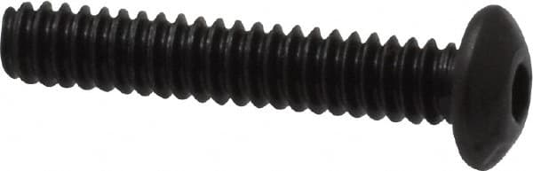 Value Collection - #4-40 UNC Hex Socket Drive, Button Screw - Alloy Steel, Black Oxide Finish, Fully Threaded, 5/8" Length Under Head - Exact Tooling
