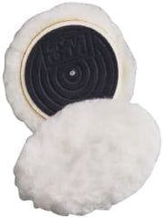 3M - 3" Diam Wool Bonnet Pad - 15/16" Pile, Hook & Loop Attachment - Exact Tooling