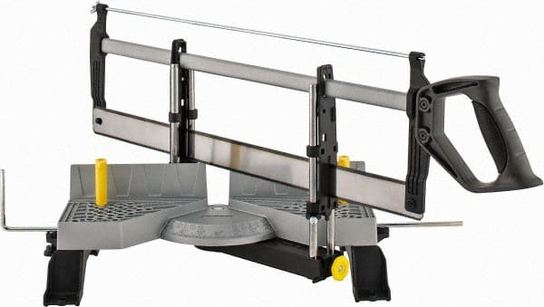 Stanley - 45°, 54°, 60°, 67.5°, 75°, 90° Miter Saw Miter Box & Saw - 14-1/2" Box Width x 27-3/4" Box Length - Exact Tooling