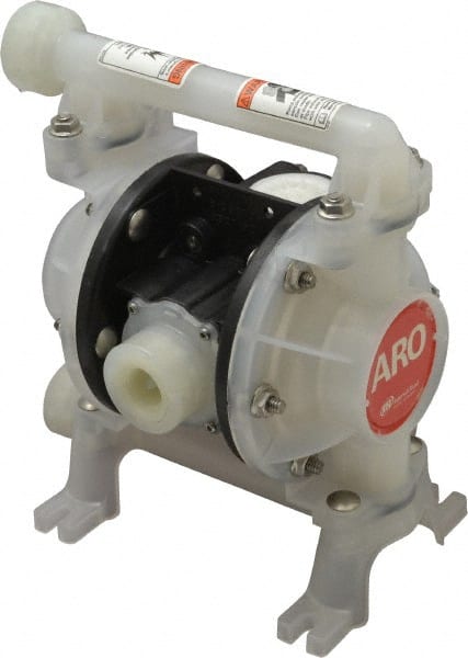 ARO/Ingersoll-Rand - 3/8" NPT, Nonmetallic, Air Operated Diaphragm Pump - PTFE Diaphragm, Polypropylene Housing - Exact Tooling
