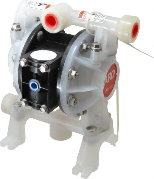 ARO/Ingersoll-Rand - 1/2" NPT, Nonmetallic, Air Operated Diaphragm Pump - Nitrile Diaphragm, Polypropylene Housing - Exact Tooling