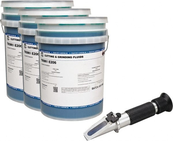 Value Collection - Trim E206, 5 Gal Pail Cutting & Grinding Fluid - Water Soluble, For Gear Hobbing, Heavy-Duty Broaching, High Speed Turning - Exact Tooling