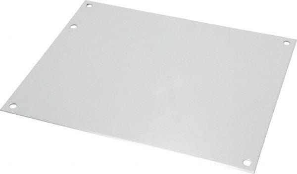 Cooper B-Line - 6-7/8" OAW x 8-7/8" OAH Powder Coat Finish Electrical Enclosure Nonperforated Panel - 10" x 8" Box, 14 Gauge Steel, Use with 1084-12CHC/1084-12CHCS/1084-12CHQRC/1084-12CHSC/1084-12LC/1084-12SC/1084-FTC/1086-12CHC/1086-12CHSC/1086-12SC - Exact Tooling