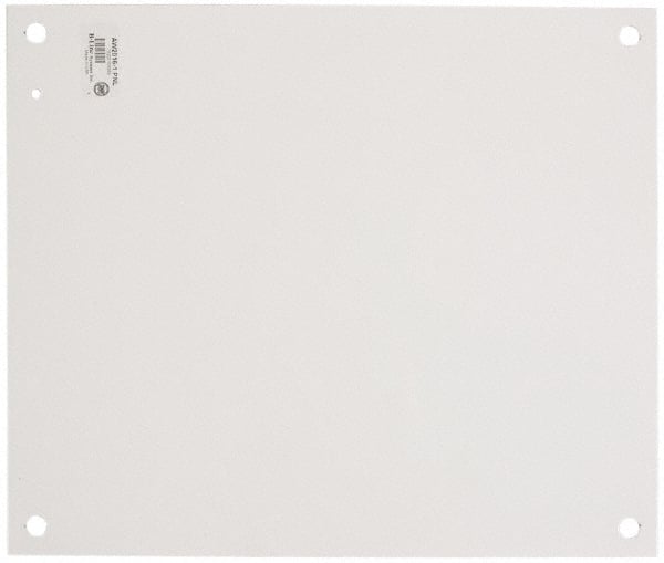 Cooper B-Line - 14-1/2" OAW x 17" OAH Powder Coat Finish Electrical Enclosure Nonperforated Panel - 20" x 16" Box, 14 Gauge Steel, Use with 20166-1/20168-1 - Exact Tooling