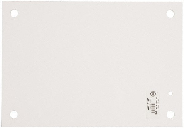 Cooper B-Line - 13" OAW x 17" OAH Powder Coat Finish Electrical Enclosure Nonperforated Panel - 20" x 16" Box, 12 Gauge Steel, Use with 16206-12/16208-12/201610-12/201612-12/20168-12 - Exact Tooling