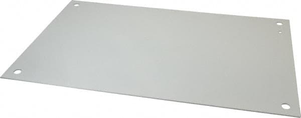 Cooper B-Line - 13" OAW x 21" OAH Powder Coat Finish Electrical Enclosure Nonperforated Panel - 24" x 16" Box, 12 Gauge Steel, Use with 24166-12/24168-12 - Exact Tooling