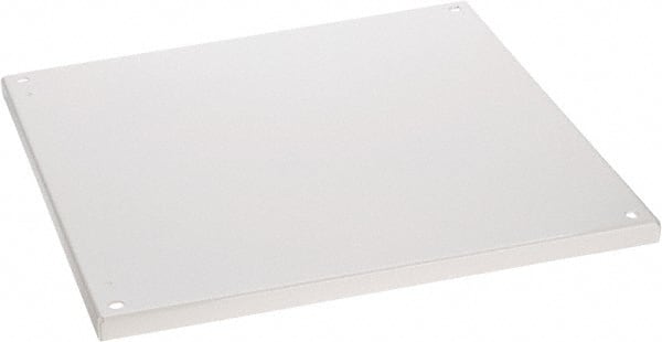 Cooper B-Line - 20-7/8" OAW x 20-7/8" OAH Powder Coat Finish Electrical Enclosure Flanged Panel - 24" x 24" Box, 12 Gauge Steel, Use with 242410-12/242412-12/242416-12/24246-12/24248-12 - Exact Tooling