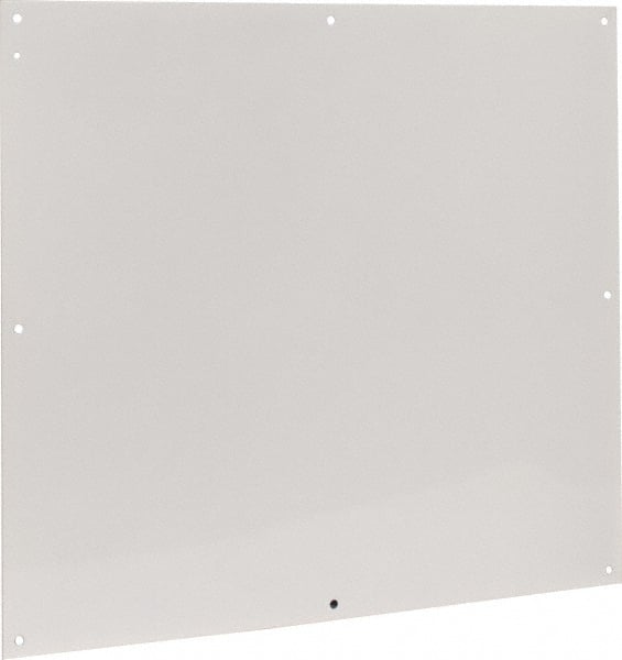 Cooper B-Line - 28-1/2" OAW x 32" OAH Powder Coat Finish Electrical Enclosure Nonperforated Panel - 36" x 30" Box, 14 Gauge Steel, Use with 363012-1/36306-1/36308-1 - Exact Tooling