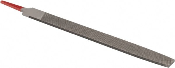 Simonds File - 10" Long, Second Cut, Flat American-Pattern File - Double Cut, Tang - Exact Tooling