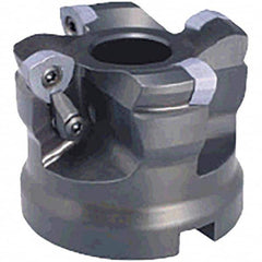 Tungaloy - 3" Cut Diam, 1" Arbor Hole, Indexable High-Feed Face Mill - Exact Tooling
