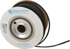 Alpha Wire - 11.13mm ID, Black PET Expandable Cable Sleeve - 100' Coil Length, -103 to 257°F - Exact Tooling