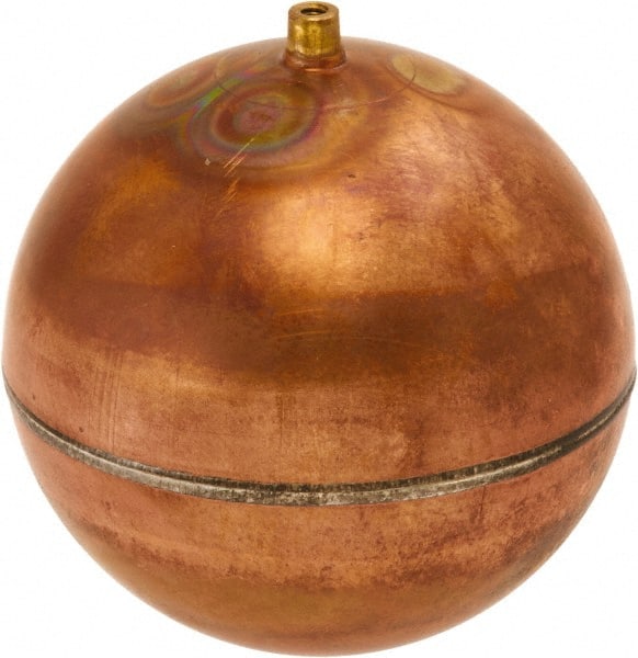 Control Devices - Metal Floats; Diameter (Inch): 5 ; Length (Inch): 5 ; Shape: Round ; Connection Type: SAE Thread ; Thread Size: 1/4-20 Female ; Material: Copper - Exact Tooling