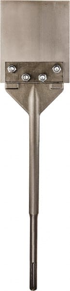 Milwaukee Tool - 6" Head Width, 25" OAL, 45/64" Shank Diam, Floor Scraper Chisel - SDS Max Drive, SDS Max Shank, Carbide - Exact Tooling