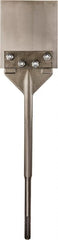 Milwaukee Tool - 6" Head Width, 25" OAL, 45/64" Shank Diam, Floor Scraper Chisel - SDS Max Drive, SDS Max Shank, Carbide - Exact Tooling