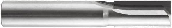 RobbJack - 6mm Diam, 6mm Shank Diam, 14mm Length of Cut, 2 Flute Square End Straight Router Bit - 2" Overall Length, Right Hand Cut, Solid Carbide - Exact Tooling