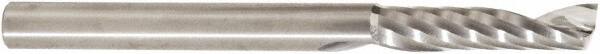 Amana Tool - 1/4" Cutting Diam x 1-1/16" Length of Cut, 1 Flute, Upcut Spiral Router Bit - Uncoated, Right Hand Cut, Solid Carbide, 3" OAL x 1/4" Shank Diam, 30° Helix Angle - Exact Tooling