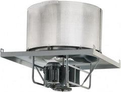 Americraft - 24" Blade, 7,090 CFM, Belt Drive Axial Roof Exhauster - 3/4 hp, 1,140 RPM, Explosion Proof Enclosure, Upblast Style, Three-Phase, 230/460 Volts - Exact Tooling