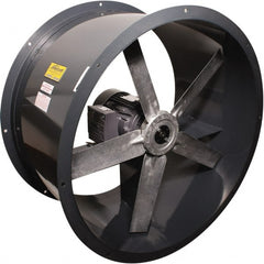 Americraft - 3/4 hp 12" Explosion Proof Direct Drive Tube Axial Duct Fan - 2,044 CFM at 0 Static Pressure, 3,450 RPM, Three Phase - Exact Tooling