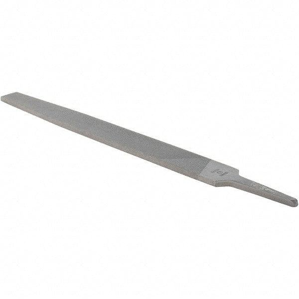 Value Collection - 12" Long, Bastard Cut, Flat American-Pattern File - Double Cut, 9/32" Overall Thickness - Exact Tooling