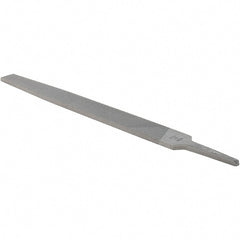Value Collection - 12" Long, Bastard Cut, Flat American-Pattern File - Double Cut, 9/32" Overall Thickness - Exact Tooling