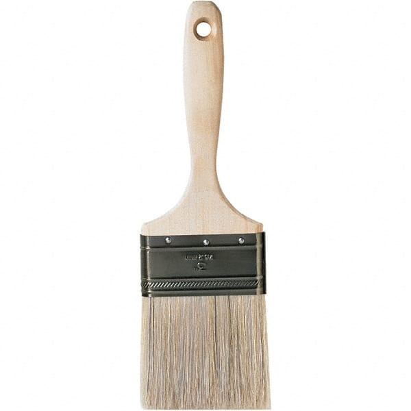 Krylon - 11/16" Flat White China Bristle Wall Brush - 3" Bristle Length, 3" Wood Beavertail Handle - Exact Tooling