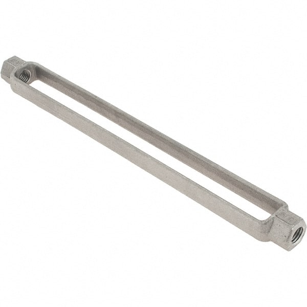 Made in USA - 3,500 Lb Load Limit, 5/8" Thread Diam, 12" Take Up, Steel Turnbuckle Body Turnbuckle - 13-7/8" Body Length, 15/16" Neck Length - Exact Tooling