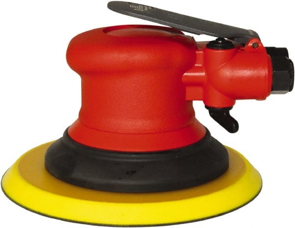 Universal Tool - 12,000 OPM, 14 CFM Air Consumption, 90 psi Air Pressure, Palm Air Orbital Sander - Round Pad, - Exact Tooling