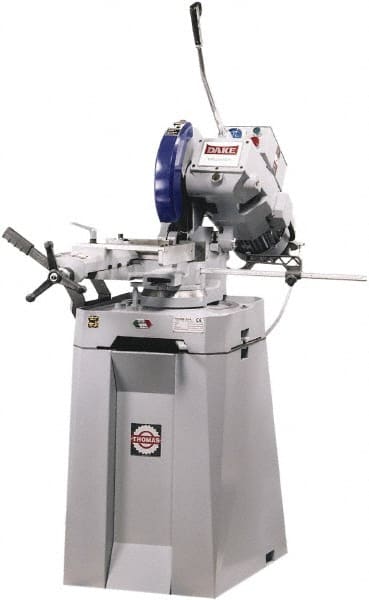 Dake - 2 Cutting Speeds, 14" Blade Diam, Cold Saw - 22 & 88 RPM Blade Speed, Floor Machine, 3 Phase, Compatible with Ferrous/Non-Ferrous Material - Exact Tooling