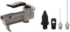 Value Collection - 5 Piece Aluminum Body Air Gun Kit - 1/4 NPT Inlet, 150 Max psi, Aluminum Hose - Exact Tooling