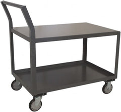Jamco - 1,200 Lb Capacity, 24" Wide x 36" Long x 27" High Standard Utility Cart - 2 Shelf, Steel - Exact Tooling