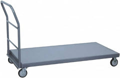 Jamco - 1,200 Lb Capacity Steel Platform Truck - Steel Deck, 18" OAW, 36" Platform Length, Urethane Casters - Exact Tooling