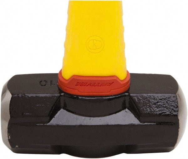 Stanley - 10 Lb Head, 35-1/4" Long Sledge Hammer - Steel Head, 40" Fiberglass Handle - Exact Tooling