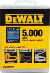 DeWALT - 1/2" Wide Steel Heavy Duty Staples - 15/32" Leg Length - Exact Tooling