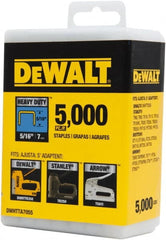 DeWALT - 5/16" Wide Steel Heavy Duty Staples - 5/16" Leg Length - Exact Tooling