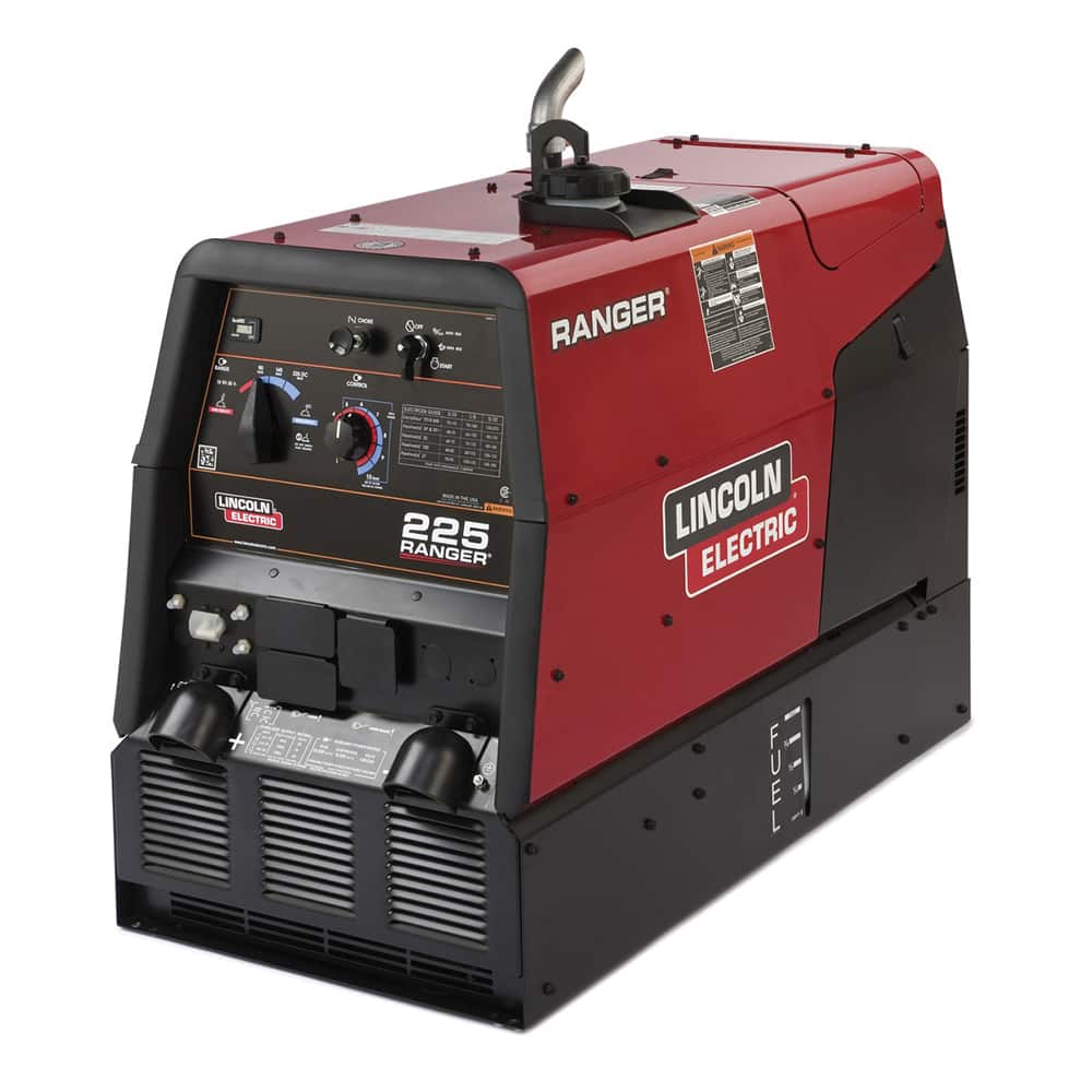 Lincoln Electric - Portable Welder/Generators; Duty Cycle: 225A DC CC/25V/40%; 210A DC CC/25V/100% ; Process: Stick ; Input Current: DC ; Output Current: DC ; Maximum Output Voltage: 230 ; Phase: Single Phase - Exact Tooling