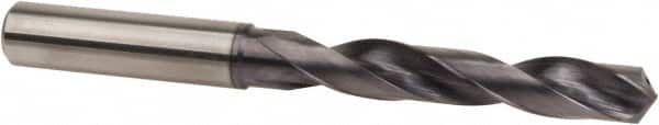 Accupro - 12mm 140° Solid Carbide Jobber Drill - TiAlN Finish, Right Hand Cut, Spiral Flute, Straight Shank, 118mm OAL, Special Type Point - Exact Tooling