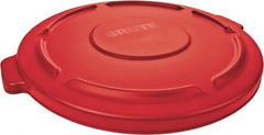 Rubbermaid - Round Lid for Use with 20 Gal Round Trash Cans - Red, Polyethylene, For Brute Trash Cans - Exact Tooling
