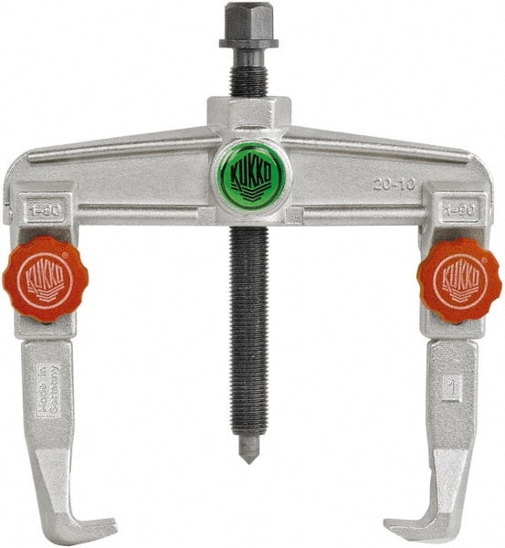 KUKKO - 2 Jaw, 1-7/16" to 4-3/4" Spread, 5 Ton Capacity, Reversible Puller - 3.94" Reach, 7-3/4" Long, For Gears, Bearings, Pulleys, Bushings, Seals - Exact Tooling