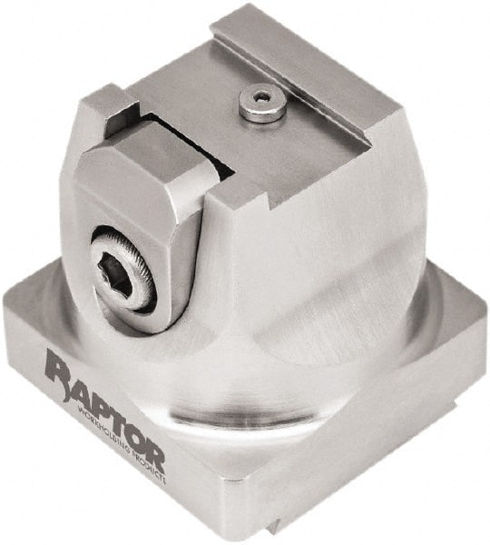 Raptor Workholding - 2" High x 2.07" Wide x 2.07" Long Dovetail Vise - 3/4" Jaw Opening Capacity, 1/8" High x 1.26" Wide Jaw, For 4 & 5 Axis Workholding Systems - Exact Tooling
