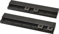 Mitee-Bite - 2 Piece, 5-3/4 x 1-1/4" Magnetic Chuck Gripping Rails - 0.58" High, Carbon Steel, Black Oxide Finish - Exact Tooling