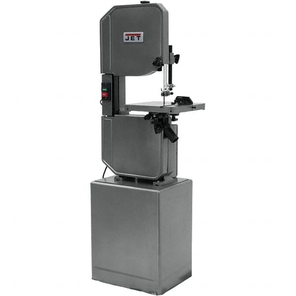 Jet - 13-1/2 Inch Throat Capacity, Variable Speed Pulley Vertical Bandsaw - 2600 (Wood), 90 to 340 (Metal) SFPM, 1 HP, Single Phase - Exact Tooling