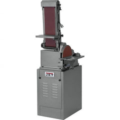 Jet - 48 Inch Long x 6 Inch Wide Belt, 10 Inch Diameter, Vertical Combination Sanding Machine - 1,650 Ft./min Belt Speed, 1 HP, Single Phase - Exact Tooling