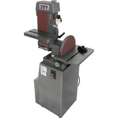 Jet - 48 Inch Long x 6 Inch Wide Belt, 12 Inch Diameter, Horizontal and Vertical Combination Sanding Machine - 2,850 Ft./min Belt Speed, 1-1/2 HP, Single Phase - Exact Tooling