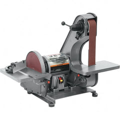 Jet - 42 Inch Long x 2 Inch Wide Belt, 8 Inch Diameter, Horizontal and Vertical Combination Sanding Machine - 3,100 Ft./min Belt Speed, 3/4 HP, Single Phase - Exact Tooling