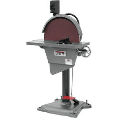 Jet - 20 Inch Diameter, 1,725 RPM, 3 Phase Disc Sanding Machine - 3 HP, 230 Volts, 27-1/2 Inch Long x 10-1/2 Inch Wide, 30 Inch Overall Length x 53 Inch Overall Height - Exact Tooling