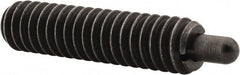 Vlier - 1/4-20, 1" Thread Length, 3/16" Plunger Projection, Steel Threaded Spring Plunger - 0.117 - 0.118" Max Plunger Diam, 1" Plunger Length, 3 Lb Init End Force, 13 Lb Final End Force - Exact Tooling