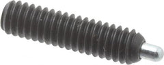 Vlier - 8-32, 5/8" Thread Length, 3/32" Plunger Projection, Steel Threaded Spring Plunger - 0.069 - 0.07" Max Plunger Diam, 5/8" Plunger Length, 0.7 Lb Init End Force, 2.3 Lb Final End Force, 0.063" Hex - Exact Tooling