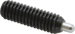 Vlier - 5/16-18, 1" Thread Length, 3/16" Plunger Projection, Steel Threaded Spring Plunger - 0.133 - 0.135" Max Plunger Diam, 1" Plunger Length, 1.5 Lb Init End Force, 4.5 Lb Final End Force, 0.093" Hex - Exact Tooling